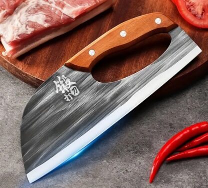 1pc Hand Forged Bone Cutter Kitchen Knife - Sharp Lightweight Dual-Use Slicer For Women - High-Carbon Stainless Steel, Ergonomic Handle, Easy To Clean, And Durable - Image 5