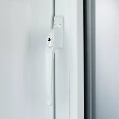 5 Cylinder UPVC Universal Window Handle Straight Lock Espag Double Glazing White - Image 2