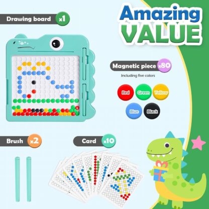 Kids Magnetic Drawing Board Montessori Fine Motor Skill Learning Toy Doodle Gift - Image 4