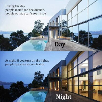 One Way Mirror Reflective Window Film Home Privacy Solar Tint Foil Glass Sticker - Image 4