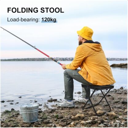 Folding Stool Camping Chair Seat Portable Mini Stool Outdoor Picnic Fishing BBQ - Image 2
