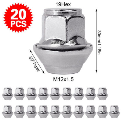 20Pcs For Ford Focus MK2 MK3 ST Car Alloy Wheel Nuts M12X1.5 19MM Bolt Lug Studs - Image 2
