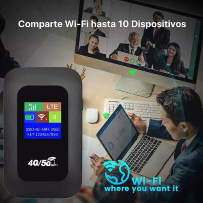 Portable Unlocked 5G LTE Wireless WiFi Router Mobile Broadband LCD MIFI Hotspot - Image 4
