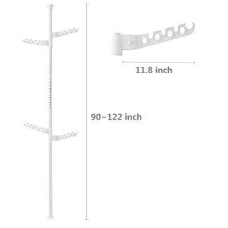 Extra Long Clothes Hanger With The Top Relying On The Ceiling And Nuclear Floor