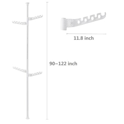 Extra Long Clothes Hanger With The Top Relying On The Ceiling And Nuclear Floor