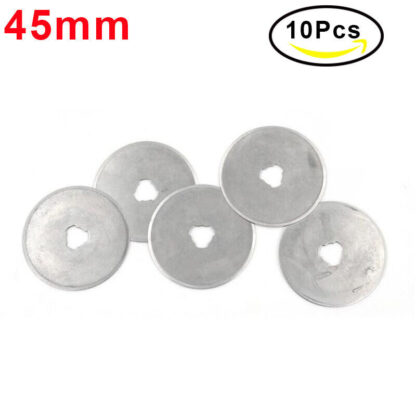 10PCS 45mm Rotary Cutter Replacement Blade Roller Cutter Blade Sewing Cutting A