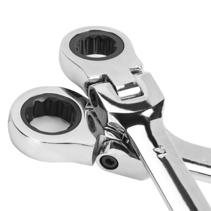 6Pcs Flexible Head Multi Functional Ratchet Conination Spanner Wrench 8-17mm Repair Tools Set - Image 7