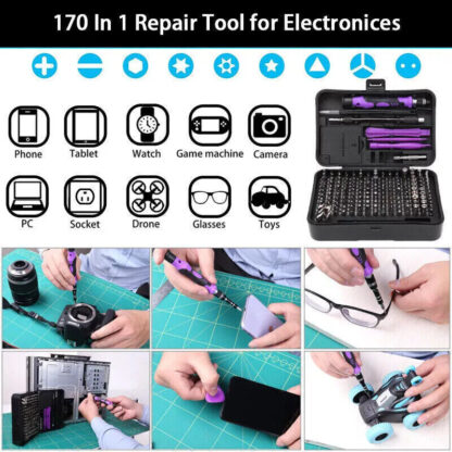 170 In 1 Precision Screwdriver Set Repair Tool Kit For Laptop Computer PC Phone - Image 7