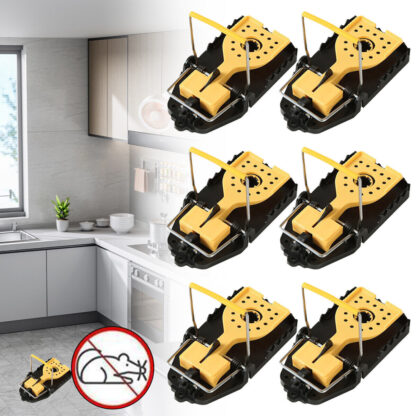 6 X Rat Catching Metal Traps Heavy Duty Snap Mousetrap Bait Pest Catcher UK - Image 3