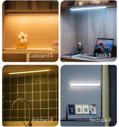 Strip Light LED PIR Motion Sensor USB Rechargeable Magnetic Cabinet Closet Lamp - Image 4