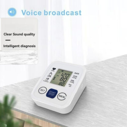 Multifunctional Advanced Upper Arm Blood Pressure Monitor With Adjustable Armband, Large Display And Dual 99 Reading Memory Function For Convenient Home Monitoring - Image 4