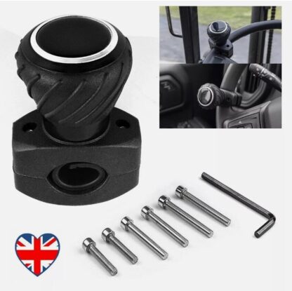 Black Power Steering Wheel Aid Car Truck Lorry Handle Assister Knob Spinner Ball - Image 8