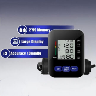 Multifunctional Home Blood Pressure Monitor With Cuff, Records 99 Measurements And Tracks Heart Rate