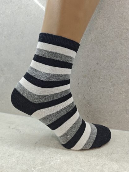 Pack Of 6 12 24 Pairs  Womens Colourful Striped Socks - Image 4