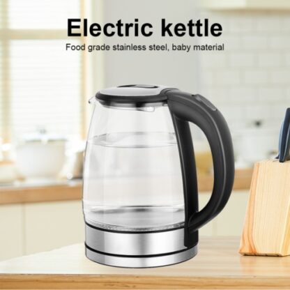 1.8L ELECTRIC KETTLE GLASS 360 BLUE LED ILLUMINATED JUG AUTO SHUT OFF PROTECTION - Image 7