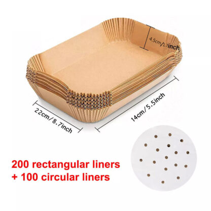 300x Air Fryer Liners Disposable Paper Liners Non Stick Parchment For Dual - Image 8