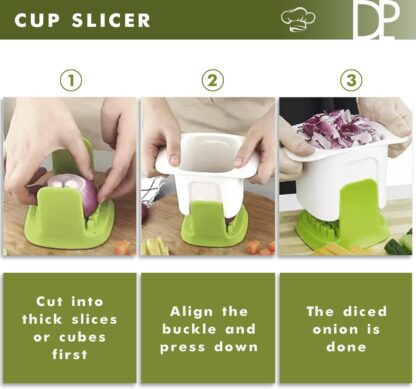 Cup Slicer Fruit, Chopping Cup And Cup Cutter For Fruits For Strawberries, Apple, Grape And Banana - Chopper Vegetable Cutter Cup, Food Slicers For The Kitchen - Image 3