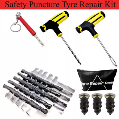 22Pcs Emergency Tyre Puncture Repair Kit Car Van Motorcycle Tubeless Tire Strips