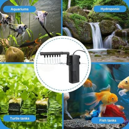 3 In1 Aquarium Fish Tank Filter Water Internal Purifier Filter Oxygen UK - Image 6