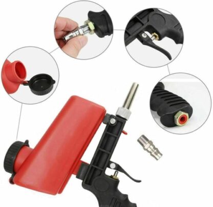 14  Air Portable Sandblasting Gun Hand Held Sand Blaster Shot Media Blasting UK - Image 7