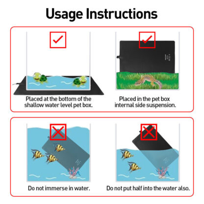 PVC Reptile Vivarium Heat Mats Heating With Temperature Adjustment - 4 Sizes New - Image 2