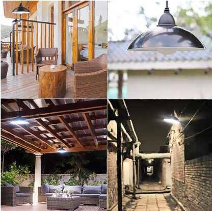 LED Solar Powered Pendant Hanging Light Lamp Outdoor Garden Yard Shed Lighting - Image 8