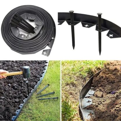 10m Lawn Border With 30 Plastic Stakes Garden Border For Paths, Driveways, Flowers And Plants - Image 7