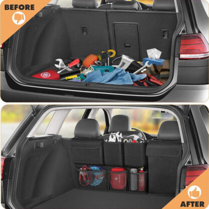 Large Car Boot Organiser Tidy Back Seat Storage Bag Hanging Pocket Accessories - Image 6