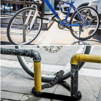 80CM Metal Motorbike Motorcycle Bicycle Heavy Duty Chain Lock Padlock Bike Cycle - Image 3