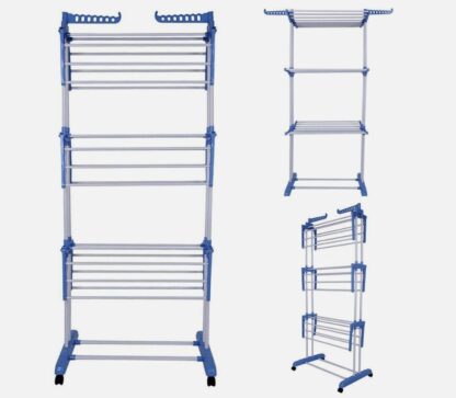 4 Tier Clothes Airer Dryer Rack Foldable Dry Rail Hanger Laundry Indoor Outdoor - Image 2