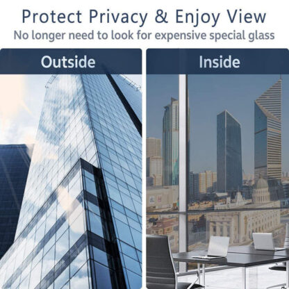 One Way Mirror Reflective Window Film Home Privacy Solar Tint Foil Glass Sticker - Image 6