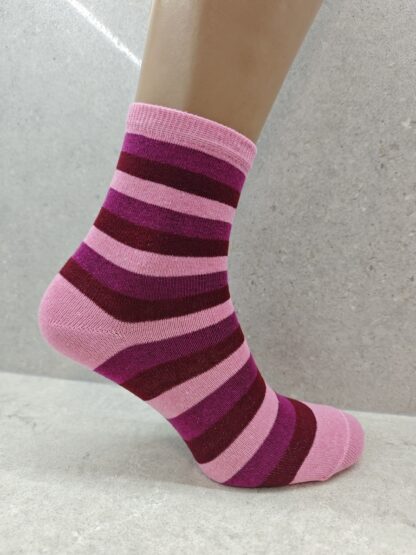 Pack Of 6 12 24 Pairs  Womens Colourful Striped Socks - Image 7