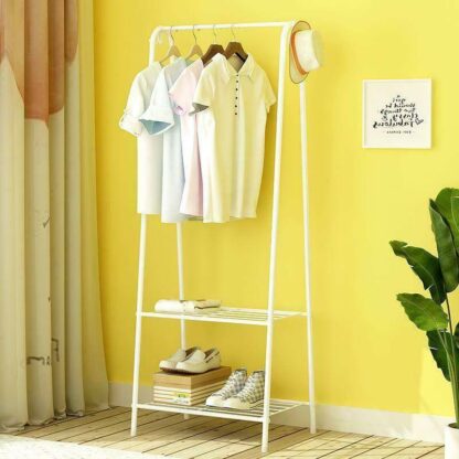 Heavy Duty Metal Clothes Rod Shoe Storage Clothing Rack Hanging Display Rack