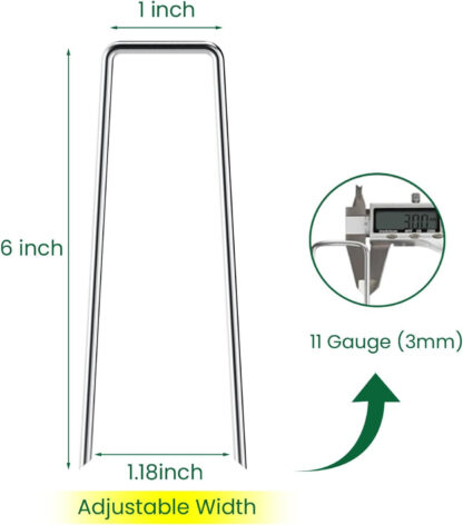 Heavy Duty Galvanised Steel Tent Pegs Metal Camping Ground Sheet - Image 6