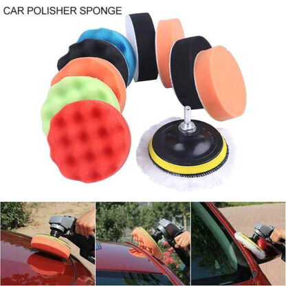 12pcs 3Buffing Waxing Polishing Sponge Pads Kit Set For Car Polisher Drill UK - Image 8