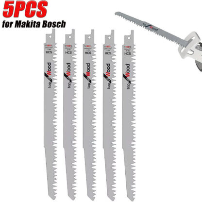 5 Pcs 240mm Sabre Saw Blades For Wood Sharp & Fast Cut S1531L For - Image 2