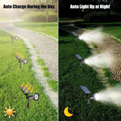 Solar Spot Lights LED Outdoor Garden Pathway Lawn Stake Lamp Landscape Decor UK - Image 10
