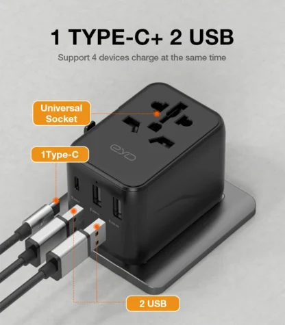 2025 All in One Universal International Travel Adapter 2 USB Port World Travel AC Power Charger Adapter AU US UK EU Converter - Image 13