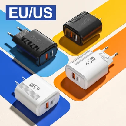 65W GaN USB Fast Charger Quick Charge3.0 PD Type C Wall Charger For iPhone 15 14 Samsung Xiaomi Huawei USB C Phone Power Adapter - Image 5