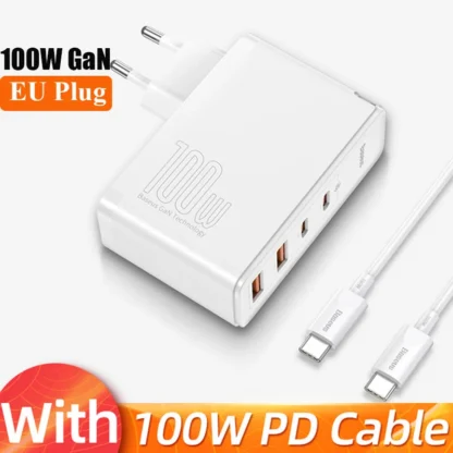 Baseus GaN Charger 100W PD QC USB Fast Charger Type C Quick Charging USB C Phone Charger for iPhone 15 14 13 12 Pro Max Macbook - Image 8