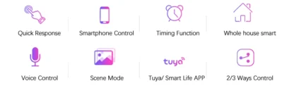 Tuya Smart Life WiFi Wall Touch Button 220V AC Light Switch for Lamp 1 2 3 4 Gang APP Voice Remote Control EU UK Europe Standard - Image 14