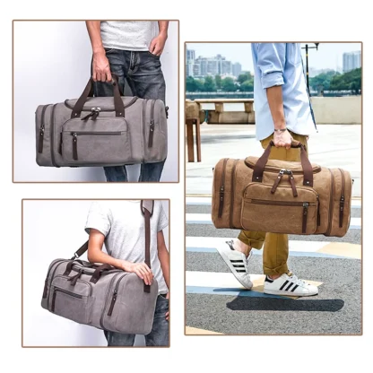 MARKROYAL Canvas Travel Bags Large Capacity Carry On Luggage Bags Men Duffel Bag Travel Tote Weekend Bag Dropshipping - Image 6