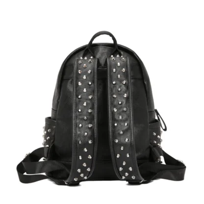 Fashion Rivet Backpack Men Alligator PU Leather Men's Backpacks Laptop Bag Rock Hip-Hop Travel Backpack Male Student School Bag - Image 13