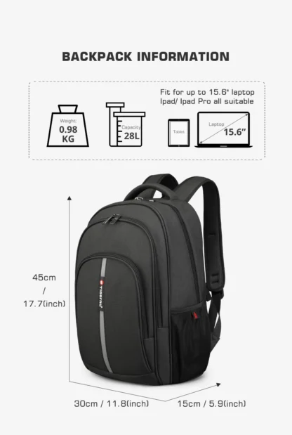 Lifetime Warranty Large Capacity Backpack 15.6inch Laptop Backpack Anti Theft Men Backpack College Schoolbag Travel Bag For Men - Image 18