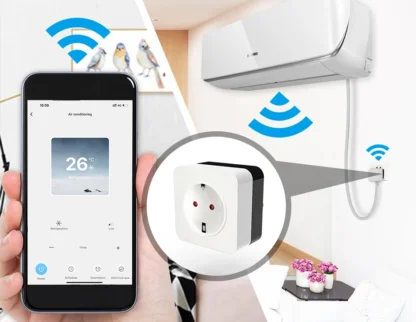 16A WiFi Air Conditioner Wall Plug Socket Outlet Companion IR Remote Controller Smart Life Tuya Work with Alexa Google UK US DE - Image 17