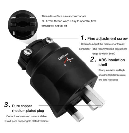 1pcs UK Plug Audio HiFi DIY Hi-end Acoustic Sound System AC Power UK Electric Plug 3 Pin UK British Plug Fuse Connector Adapter - Image 10
