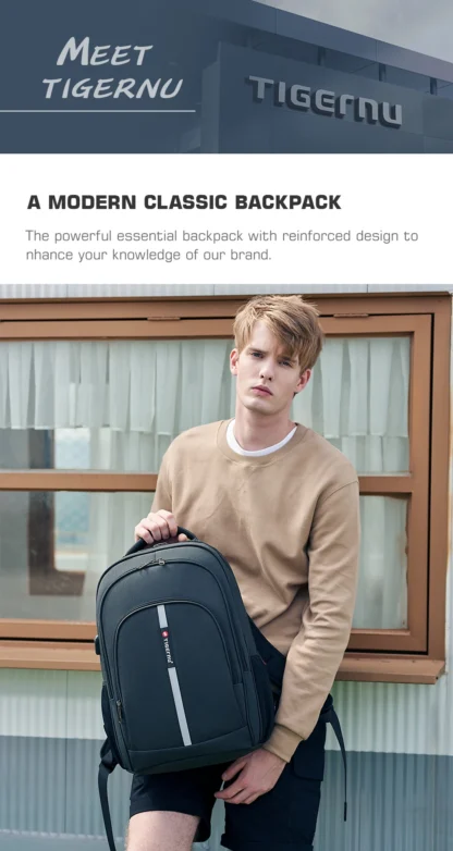 Lifetime Warranty Large Capacity Backpack 15.6inch Laptop Backpack Anti Theft Men Backpack College Schoolbag Travel Bag For Men - Image 8