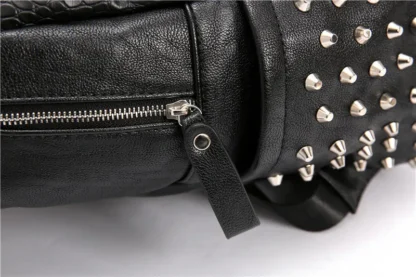 Fashion Rivet Backpack Men Alligator PU Leather Men's Backpacks Laptop Bag Rock Hip-Hop Travel Backpack Male Student School Bag - Image 20
