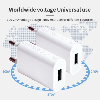 20Pcs Universal 5V 1A USB Wall Travel Charger Head Power Adapter Portable  EU Plug  Charging  For Mobile Phone MP3 7 8 Xs - Image 16