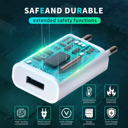 20Pcs Universal 5V 1A USB Wall Travel Charger Head Power Adapter Portable  EU Plug  Charging  For Mobile Phone MP3 7 8 Xs - Image 14